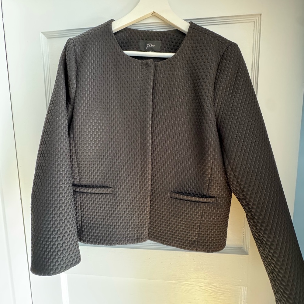 J. Crew Women's Black Textured Blazer